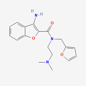B1392546 3-Amino-N-[2-(dimethylamino)ethyl]-N-(2-furylmethyl)-1-benzofuran-2-carboxamide CAS No. 1243021-38-6
