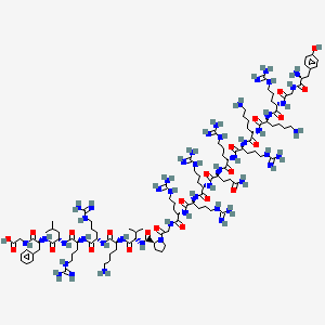 molecular formula C111H196N48O23 B13925482 H-Tyr-Gly-Arg-Lys-Lys-Arg-Arg-Gln-Arg-Arg-Arg-Gly-Pro-Val-Lys-Arg-Arg-Leu-Phe-Gly-OH 