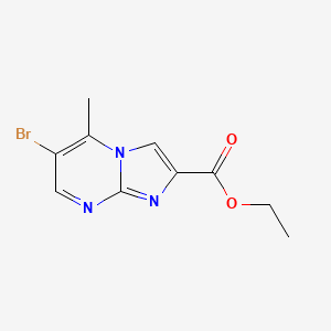 molecular formula C10H10BrN3O2 B13925564 Ethyl 6-bromo-5-methylimidazo[1,2-a]pyrimidine-2-carboxylate 