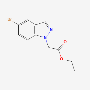 molecular formula C11H11BrN2O2 B13925628 Ethyl 5-bromo-1H-indazole-1-acetate 