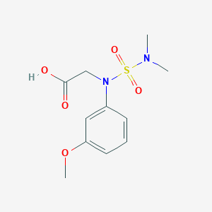 molecular formula C11H16N2O5S B1392564 N-[(Dimethylamino)sulfonyl]-N-(3-methoxyphenyl)glycine CAS No. 1242968-55-3