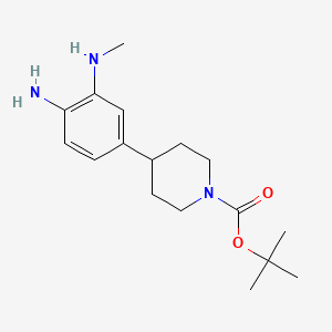 molecular formula C17H27N3O2 B13925698 tert-Butyl 4-(4-amino-3-(methylamino)phenyl)piperidine-1-carboxylate 