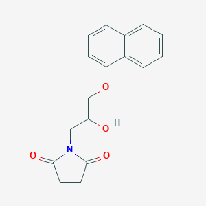 molecular formula C17H17NO4 B139257 1-[2-Hydroxy-3-(1-naphthalenyloxy)propyl]-2,5-pyrrolidinedione CAS No. 345931-85-3