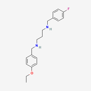 molecular formula C19H25FN2O B1392571 N-(4-Ethoxybenzyl)-N'-(4-fluorobenzyl)propane-1,3-diamine CAS No. 1242948-04-4
