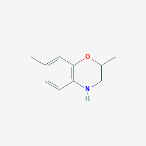 molecular formula C10H13NO B1392572 2,7-dimethyl-3,4-dihydro-2H-1,4-benzoxazine CAS No. 58960-12-6