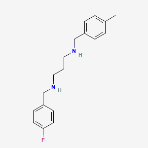 molecular formula C18H23FN2 B1392573 N-(4-Fluorobenzyl)-N'-(4-methylbenzyl)propane-1,3-diamine CAS No. 1242881-92-0