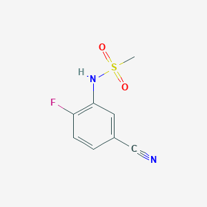 molecular formula C8H7FN2O2S B13925737 N-(5-cyano-2-fluorophenyl)methanesulfonamide 