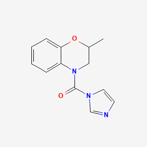 molecular formula C13H13N3O2 B1392575 4-(1H-Imidazol-1-ylcarbonyl)-2-methyl-3,4-dihydro-2H-1,4-benzoxazine CAS No. 903159-15-9