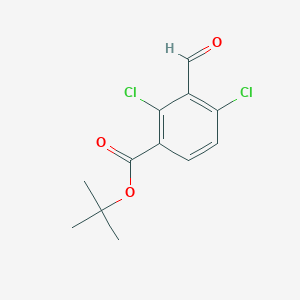 molecular formula C12H12Cl2O3 B13925780 tert-Butyl 2,4-dichloro-3-formylbenzoate 
