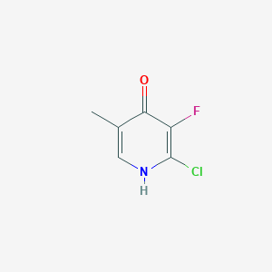 molecular formula C6H5ClFNO B13925795 2-Chloro-3-fluoro-4-hydroxy-5-picoline CAS No. 884495-20-9