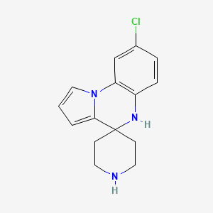 molecular formula C15H16ClN3 B1392582 8'-Chloro-5'H-spiro[piperidine-4,4'-pyrrolo[1,2-a]quinoxaline] CAS No. 1243103-30-1