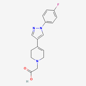 molecular formula C16H16FN3O2 B1392584 [4-[1-(4-Fluorophenyl)-1H-pyrazol-4-yl]-3,6-dihydropyridin-1(2H)-yl]acetic acid CAS No. 1242882-03-6