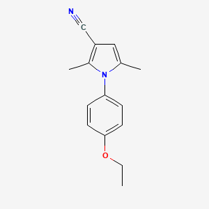 molecular formula C15H16N2O B1392585 1-(4-Ethoxyphenyl)-2,5-dimethyl-1H-pyrrole-3-carbonitrile CAS No. 1181778-98-2