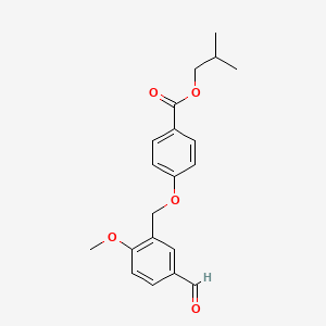 molecular formula C20H22O5 B1392586 Isobutyl 4-[(5-formyl-2-methoxybenzyl)oxy]benzoate CAS No. 933829-40-4