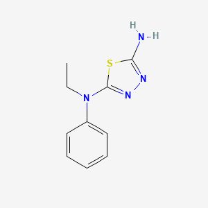 molecular formula C10H12N4S B1392591 N-Ethyl-N-phenyl-1,3,4-thiadiazole-2,5-diamine CAS No. 1242984-07-1