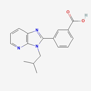 molecular formula C17H17N3O2 B1392595 3-(3-Isobutyl-3H-imidazo[4,5-b]pyridin-2-yl)benzoic acid CAS No. 1244855-37-5