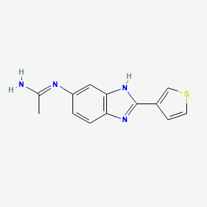 molecular formula C13H12N4S B13925959 n-[2-(Thien-3-yl)-3h-benzimidazol-5-yl]acetamidine 