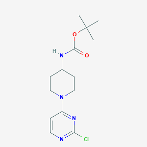 molecular formula C14H21ClN4O2 B1392599 tert-Butyl (1-(2-chloropyrimidin-4-yl)piperidin-4-yl)carbamate CAS No. 596817-49-1