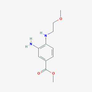 molecular formula C11H16N2O3 B1392600 Methyl 3-amino-4-[(2-methoxyethyl)amino]benzoate CAS No. 1242924-78-2
