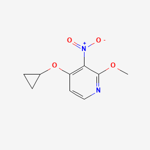 molecular formula C9H10N2O4 B13926036 4-Cyclopropoxy-2-methoxy-3-nitropyridine 