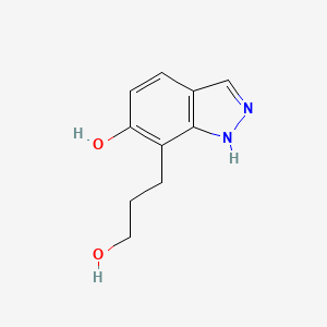 molecular formula C10H12N2O2 B13926037 6-Hydroxy-1H-indazole-7-propanol 