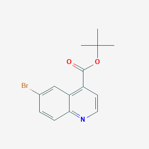 molecular formula C14H14BrNO2 B13926039 tert-Butyl 6-bromoquinoline-4-carboxylate 