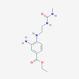 molecular formula C13H20N4O3 B1392605 Ethyl 3-amino-4-[(2-{[(methylamino)carbonyl]amino}ethyl)amino]benzoate CAS No. 1243047-49-5