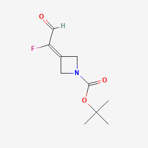 molecular formula C10H14FNO3 B13926057 tert-Butyl 3-(1-fluoro-2-oxoethylidene)azetidine-1-carboxylate 