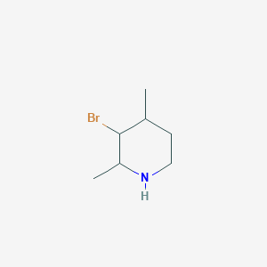 molecular formula C7H14BrN B13926063 3-Bromo-2,4-dimethylpiperidine 