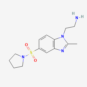 molecular formula C14H20N4O2S B1392607 {2-[2-Methyl-5-(pyrrolidin-1-ylsulfonyl)-1H-benzimidazol-1-yl]ethyl}amine CAS No. 1242866-48-3