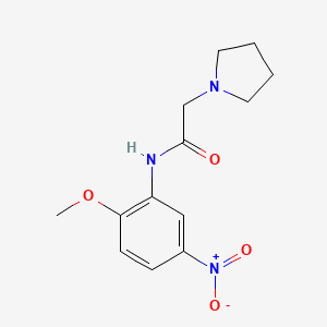 molecular formula C13H17N3O4 B13926076 N-(2-Methoxy-5-nitrophenyl)-2-(pyrrolidin-1-yl)acetamide 