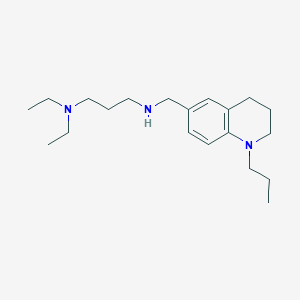 molecular formula C20H35N3 B1392613 N,N-Diethyl-N'-[(1-propyl-1,2,3,4-tetrahydroquinolin-6-yl)methyl]propane-1,3-diamine CAS No. 1242919-69-2