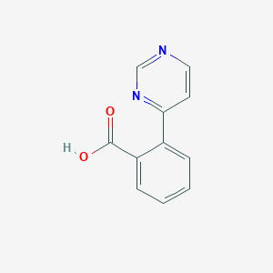molecular formula C11H8N2O2 B13926137 2-(Pyrimidin-4-yl)benzoic acid 