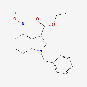 molecular formula C18H20N2O3 B1392616 Ethyl (4E)-1-benzyl-4-(hydroxyimino)-4,5,6,7-tetrahydro-1H-indole-3-carboxylate CAS No. 1243149-22-5