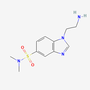 molecular formula C11H16N4O2S B1392617 1-(2-氨基乙基)-N,N-二甲基-1H-苯并咪唑-5-磺酰胺 CAS No. 1242960-01-5