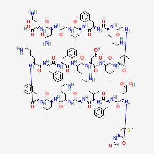 molecular formula C128H192N28O30S B13926189 For-Met-Glu-Phe-Val-Ala-Lys-Leu-Phe-Lys-Phe-Phe-Lys-Asp-Leu-Leu-Gly-Lys-Phe-Leu-Gly-Asn-Asn-OH 