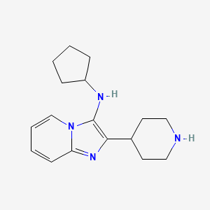 molecular formula C17H24N4 B1392620 N-cyclopentyl-2-piperidin-4-ylimidazo[1,2-a]pyridin-3-amine CAS No. 1242964-50-6