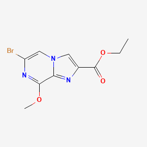 molecular formula C10H10BrN3O3 B13926214 Ethyl 6-bromo-8-methoxyimidazo[1,2-a]pyrazine-2-carboxylate 