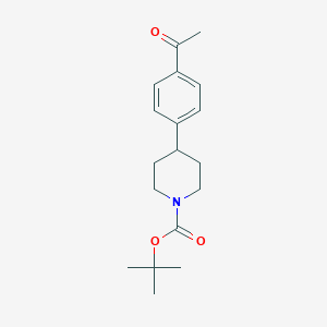 molecular formula C18H25NO3 B13926229 tert-Butyl 4-(4-acetylphenyl)piperidine-1-carboxylate 