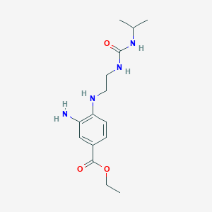 molecular formula C15H24N4O3 B1392623 Ethyl 3-amino-4-[(2-{[(isopropylamino)carbonyl]amino}ethyl)amino]benzoate CAS No. 1242928-34-2