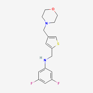 B1392633 (3,5-Difluorophenyl){[4-(morpholin-4-ylmethyl)-2-thienyl]methyl}amine CAS No. 1242930-39-7