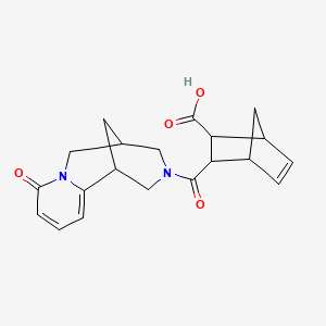 B1392634 3-[(8-Oxo-1,5,6,8-tetrahydro-2H-1,5-methanopyrido[1,2-a][1,5]diazocin-3(4H)-yl)carbonyl]bicyclo[2.2.1]hept-5-ene-2-carboxylic acid CAS No. 1242971-50-1