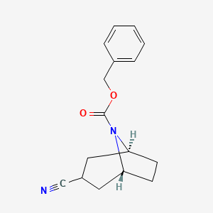 molecular formula C16H18N2O2 B13926348 Exo-benzyl 3-cyano-8-azabicyclo[3.2.1]octane-8-carboxylate 