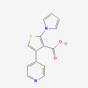 4-Pyridin-4-yl-2-(1H-pyrrol-1-yl)thiophene-3-carboxylic acid