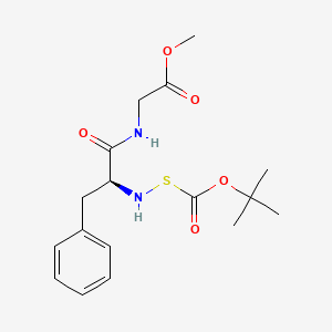 molecular formula C17H24N2O5S B13926406 Glycine, N-[(1,1-diMethylethoxy)carbonyl]thio-L-phenylalanyl-, Methyl ester 