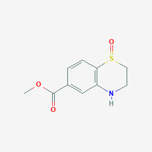 B1392641 Methyl 1-oxo-1,2,3,4-tetrahydro-1lambda~4~,4-benzothiazine-6-carboxylate CAS No. 1221792-60-4