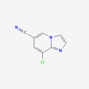molecular formula C8H4ClN3 B1392644 8-Chloroimidazo[1,2-a]pyridine-6-carbonitrile CAS No. 1221792-07-9