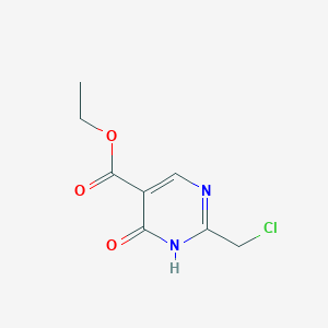 molecular formula C8H9ClN2O3 B13926459 Ethyl 2-(chloromethyl)-1,6-dihydro-6-oxo-5-pyrimidinecarboxylate 