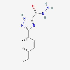 molecular formula C11H13N5O B1392647 3-(4-ethylphenyl)-1H-1,2,4-triazole-5-carbohydrazide CAS No. 1244855-47-7