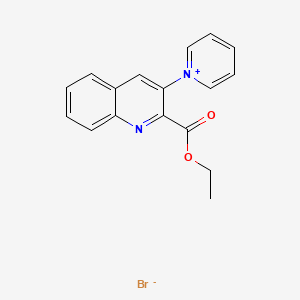 molecular formula C17H15BrN2O2 B13926486 Pyridinium, 1-[2-(ethoxycarbonyl)-3-quinolinyl]-, bromide CAS No. 62235-58-9
